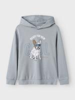 Name it zomer hoodie jongens - grijs - Nkmbedog