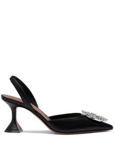 Amina Muaddi escarpins Begum Sling 70 mm - Noir