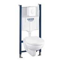 Grohe QuickFix Lecico Perth toiletset met hangtoilet wit bedieningspaneel en Rapid SL inbouwreservoir
