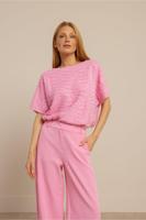 Studio Anneloes Lenti Fringe Pullover 13691 Trui Korte Mouw 4400 Pop Pink