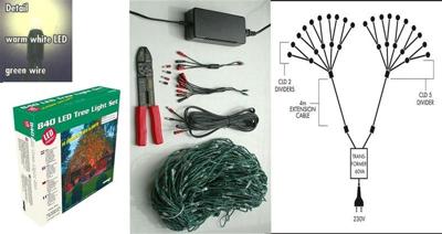 Boomverlichting grote set - 2x 63 meter met 420 lampen - Warm wit | Tronix | Lamp kopen | Tronix | Lamp kopen | Tronix | Lamp kopen | Tronix | Lamp