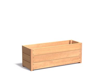 Hardhouten plantenbak CARREZ 120x40x44cm.
