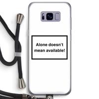 Alone: Samsung Galaxy S8 Plus Transparant Hoesje met koord - thumbnail