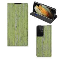 Samsung Galaxy S21 Ultra Book | Wallet Case | Green Wood