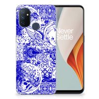 Silicone Back Case OnePlus Nord N100 Angel Skull Blauw - thumbnail