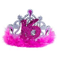 Roze sweet 16 tiara - thumbnail