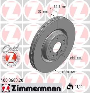 Remschijf Coat Z 400368320