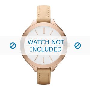 Horlogeband Michael Kors MK2284 Leder Beige 12mm