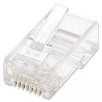 Intellinet Kabel Intellinet verpakking van 100 stuks Cat5e modulaire RJ45-stekker UTP 2-voudige klem voor gevlochten draad 100 stekkers per pot 790055