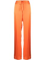 WOERA pantalon palazzo à lien de resserrage - Orange