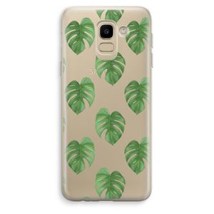 Monstera leaves: Samsung Galaxy J6 (2018) Transparant Hoesje