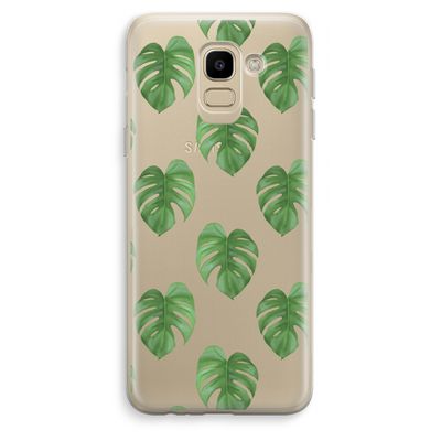 Monstera leaves: Samsung Galaxy J6 (2018) Transparant Hoesje