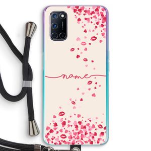 Hartjes en kusjes: Oppo A92 Transparant Hoesje met koord