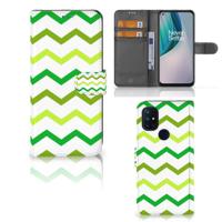 OnePlus Nord N10 | Telefoon Hoesje | Zigzag Groen