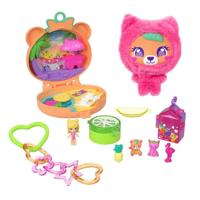 Polly Pocket Speelset - MATTEL - JKC79 - Afneembaar pluche speeltje - Schommelhangmat - Draagbare sleutelhanger