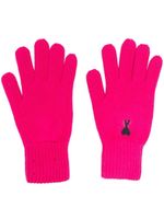 AMI Paris gants en laine mérinos à logo brodé - Rose