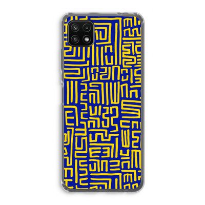 Majorelle Blue Print: Samsung Galaxy A22 5G Transparant Hoesje