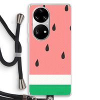 Watermeloen: Huawei P50 Pro Transparant Hoesje met koord