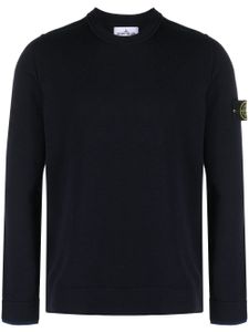 Stone Island pull à patch Compass - Bleu