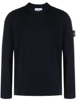 Stone Island Compass-patch crew-neck jumper - Bleu