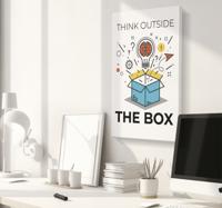 Think out of the box canvas schilderij