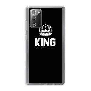 King zwart: Samsung Galaxy Note 20 / Note 20 5G Transparant Hoesje