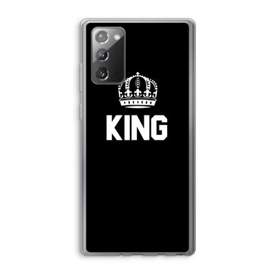 King zwart: Samsung Galaxy Note 20 / Note 20 5G Transparant Hoesje