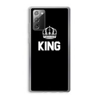 King zwart: Samsung Galaxy Note 20 / Note 20 5G Transparant Hoesje
