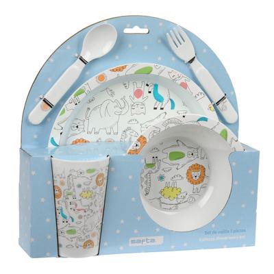 Kinderen servies set Safta Zoo Polyester 26 x 26 x 9 cm