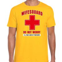 Lifeguard verkleed t-shirt heren - strandwacht/carnaval outfit - geel - wifesguard