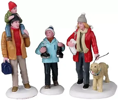 Lemax going skating s/3 kerstdorp figuur type 5 Vail Village 2022