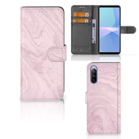 Sony Xperia 10 III Bookcase Marble Pink - Origineel Cadeau Vriendin