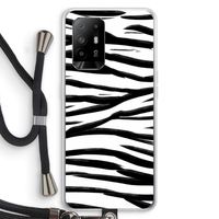Zebra pattern: Oppo A95 5G Transparant Hoesje met koord