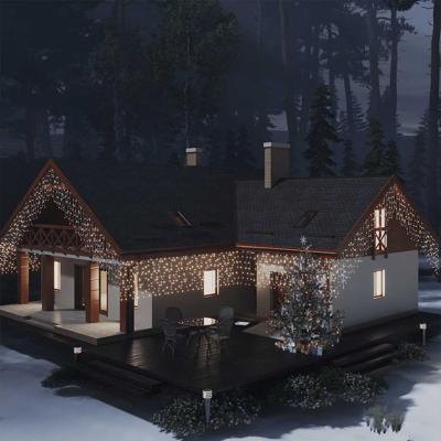 VidaXL Lichtgordijn met 400 led&apos;s en 8 functies 10 m warmwit