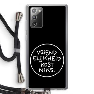 Vriendelijkheid: Samsung Galaxy Note 20 / Note 20 5G Transparant Hoesje met koord