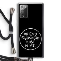 Vriendelijkheid: Samsung Galaxy Note 20 / Note 20 5G Transparant Hoesje met koord