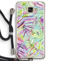 Tropical Palms Blue: Samsung Galaxy A5 (2016) Transparant Hoesje met koord