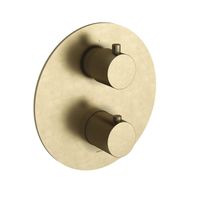 Hotbath Cobber afbouwdeel inbouwthermostaat met 2 functies stop-omstel geborsteld messing CB009EXTBB Hotbath Cobber afbouwdeel inbouwthermostaat met 2 functies stop-omstel geborsteld messing CB009EXTBB