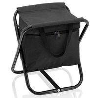 Opvouwbare stoel met koeltas zwart 26 x 34 x 32 cm - Koeltas - thumbnail