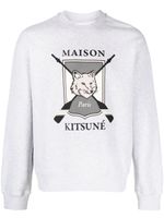 Maison Kitsuné sweat en coton à logo imprimé - Gris - thumbnail