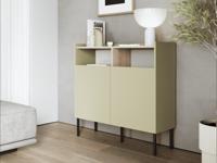 Dressoir JULIE 2 deuren acacia/olijf