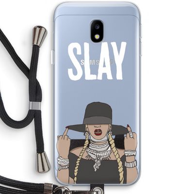 Slay All Day: Samsung Galaxy J3 (2017) Transparant Hoesje met koord