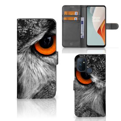 OnePlus Nord N100 | Telefoonhoesje | Met pasjeshouder | Uil