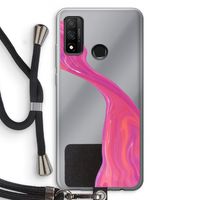 Paarse stroom: Huawei P Smart (2020) Transparant Hoesje met koord