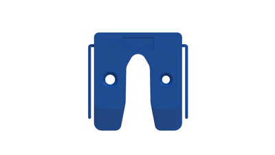 GB uitvulplaat met stelpootjes 4mm blauw etiket | 192 stuks - 17434654