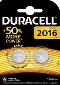 Duracell Knoopcelbatterijen - 3V Lithium DL 2016 2Pack