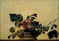 Kunstdruk Caravaggio - Cesto di frutta 80x56cm