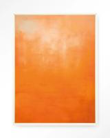 Urban Cotton Wandkleed 'Orange' 80 x 110cm in Floating Frame - off white