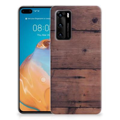 Huawei P40 | Bumper Hoesje | Old Wood