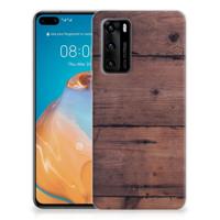 Huawei P40 | Bumper Hoesje | Old Wood